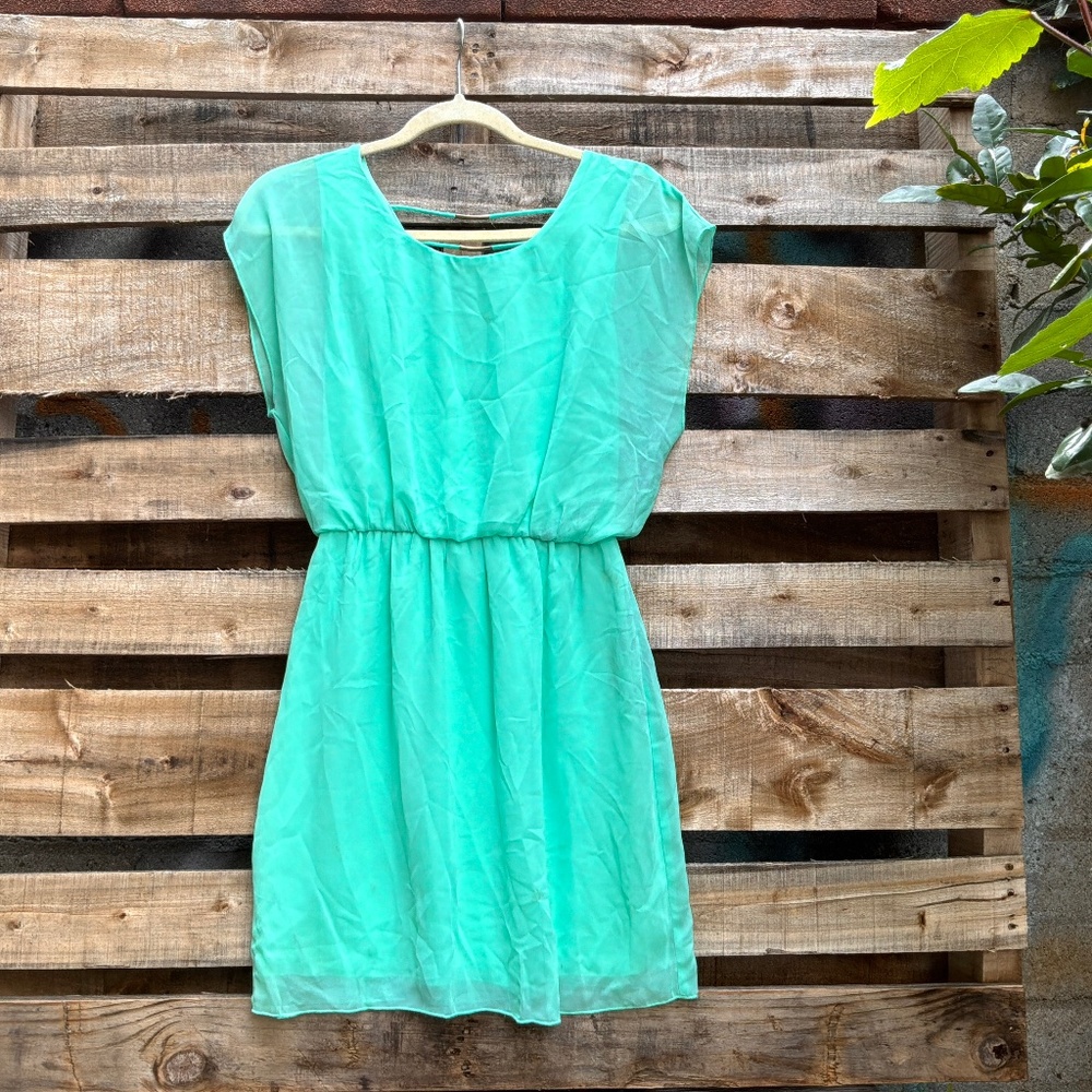 Sweet Storm Mint Chiffon Dress